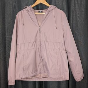 New Balance XL Women's Hooded Running Jacket Windbreaker Mauve Purple